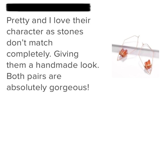 🌈2/$30 New Anthro Carnelian Quartz Earrings - Picture 4 of 4